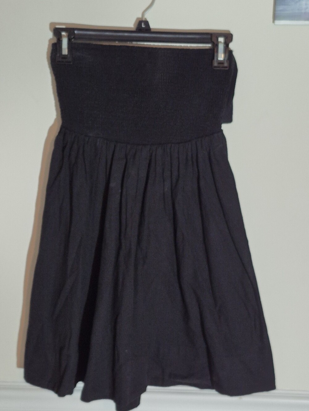 Socialite Urban Outfitters Black Strapless Smocked Mini-Dress